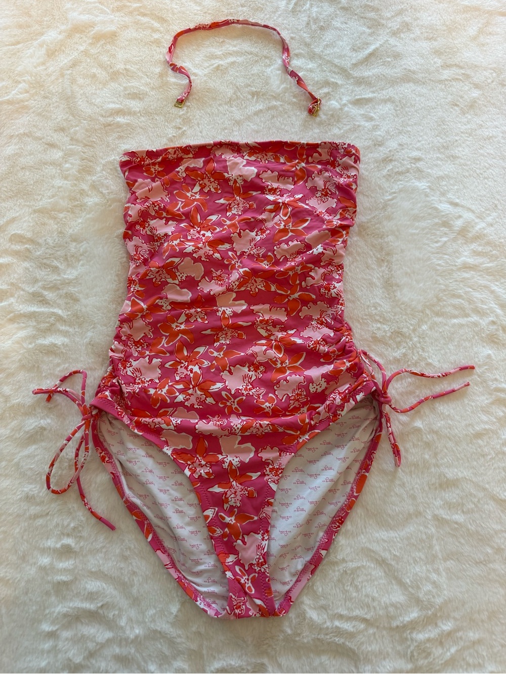 Lilly Pulitzer Hot Pink Floral Women’s One-Piece Swimsuit